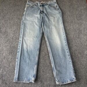 Levi Strauss Signature C30 Mens 30x32 Loose Relaxed Fit Light Wash Blue Jeans